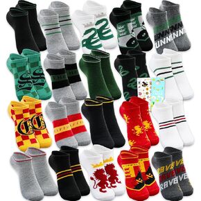 جوارب هاري بوتر للنساء - حزمة مع 20 زوجًا من Hogwarts Gryffindor و Slytherin Size 4-10 Socks للنساء بالإضافة إلى ملصقات ، المزيد | مجموعة هدايا هاري بوتر للشباب والفتيات in Kuwait
