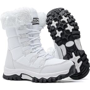 DADAWEN Women's Winter Snow Boots Waterproof Warm Faux Fur Lined Mid-Calf Cold Weather Outdoor Winter Boots in Kuwait