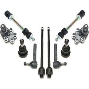 10pc ball tie bar all for Chevy for Silverado 1500 99-06 & Classic 07 ، for GMC for Sierra 1500 99-06 & Classic 07 Black 2 Front Inner Rod 2 Lower Points 2 in Kuwait