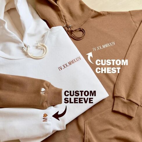 هوديي مطرزة مخصص لهدايا الأزواج ، صديقها الشخصية صديقة Swefshirts in Saudi Arabia