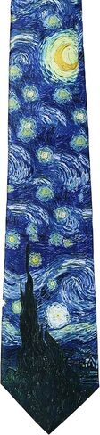 Tie Night Art Tie - Van Gogh Painting Necktie للرجال | هدية فنية للمعلمين والفنانين ومحبي المتحف in Saudi Arabia