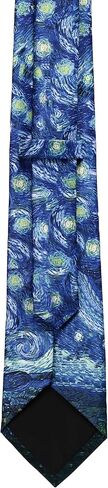 Tie Night Art Tie - Van Gogh Painting Necktie للرجال | هدية فنية للمعلمين والفنانين ومحبي المتحف in Saudi Arabia