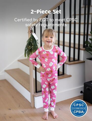 Patpat Baby Pajama مجموعات مع Bamboo Viscose ، Snug Fit Cooling PJs for Girls Boy in Kuwait