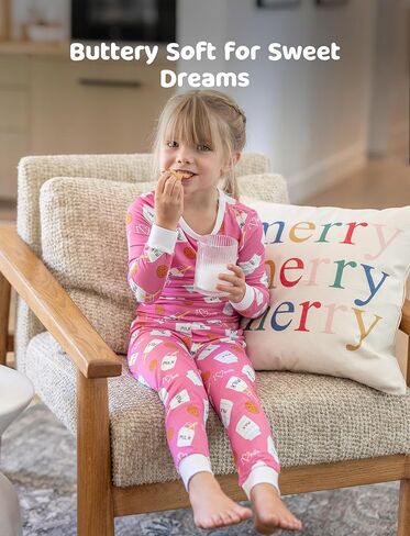 Patpat Baby Pajama مجموعات مع Bamboo Viscose ، Snug Fit Cooling PJs for Girls Boy in Kuwait
