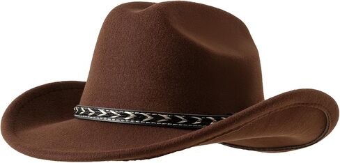 Jastore Kids Cowboy Hat for Girls Boys Western Cowgirl Hat with Buckle Belt Cattleman Style Cowboy Hat in Saudi Arabia