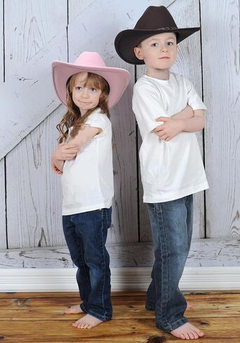 Jastore Kids Cowboy Hat for Girls Boys Western Cowgirl Hat with Buckle Belt Cattleman Style Cowboy Hat in Saudi Arabia