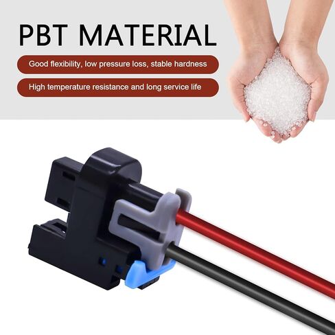 4 PCS Fuel Injector Connector, Waterproof & Anti-aging Automotive Injector Terminals Pigtail Wire, Car Fuel Sprayer Plug, Compatible with Buick Chevrolet GMC 1500 2500 3500 Mini (Black) in Kuwait