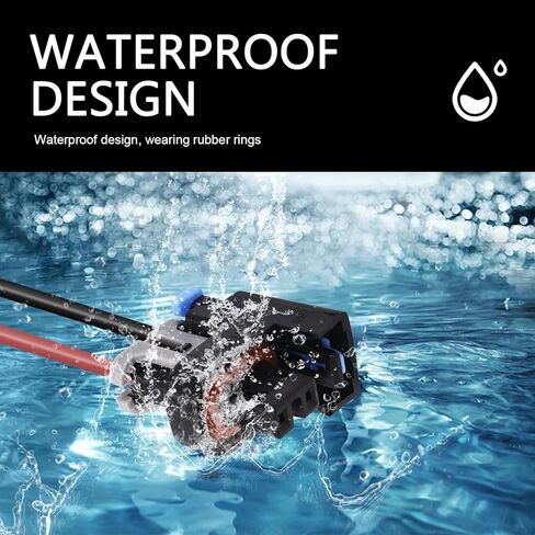 4 PCS Fuel Injector Connector, Waterproof & Anti-aging Automotive Injector Terminals Pigtail Wire, Car Fuel Sprayer Plug, Compatible with Buick Chevrolet GMC 1500 2500 3500 Mini (Black) in Kuwait