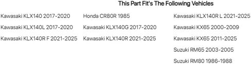 Tusk Fork Bushing Complete Kit Compatible with Kawasaki KX65 2000-2009, 2011-2026 in Saudi Arabia