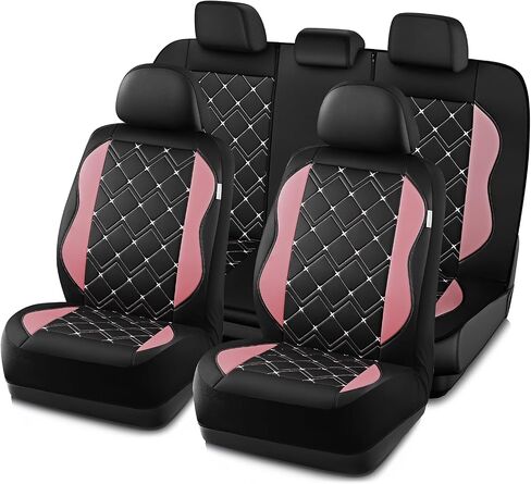 Road Comforts Seat Covers, Premium Leather Car Seat Covers Full Set for Women Girls,Airbag Compatible, Automotive Seat Covers Universal Fit Most Cars,Vans,Truck,SUV in Saudi Arabia