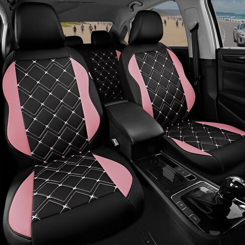 Road Comforts Seat Covers, Premium Leather Car Seat Covers Full Set for Women Girls,Airbag Compatible, Automotive Seat Covers Universal Fit Most Cars,Vans,Truck,SUV in Saudi Arabia