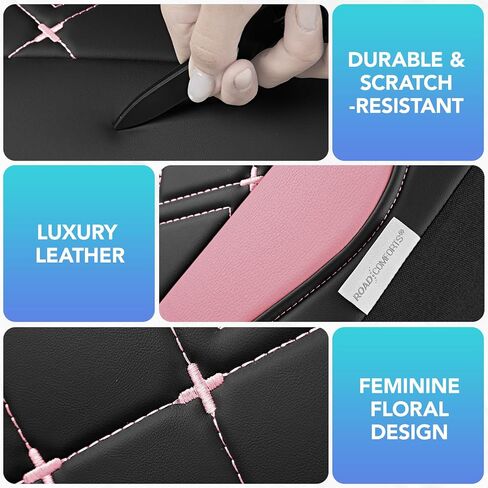 Road Comforts Seat Covers, Premium Leather Car Seat Covers Full Set for Women Girls,Airbag Compatible, Automotive Seat Covers Universal Fit Most Cars,Vans,Truck,SUV in Saudi Arabia