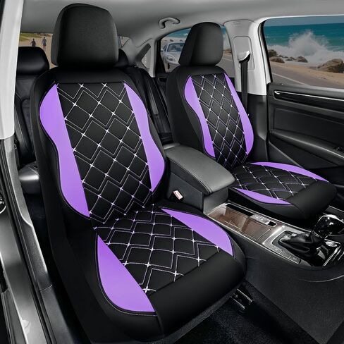 Road Comforts Seat Covers, Premium Leather Car Seat Covers Full Set for Women Girls,Airbag Compatible, Automotive Seat Covers Universal Fit Most Cars,Vans,Truck,SUV in Saudi Arabia