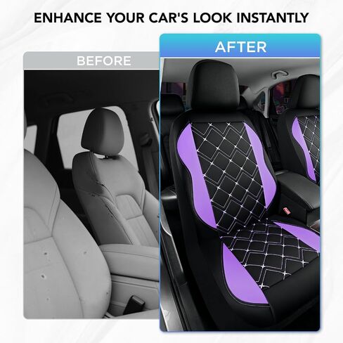 Road Comforts Seat Covers, Premium Leather Car Seat Covers Full Set for Women Girls,Airbag Compatible, Automotive Seat Covers Universal Fit Most Cars,Vans,Truck,SUV in Saudi Arabia