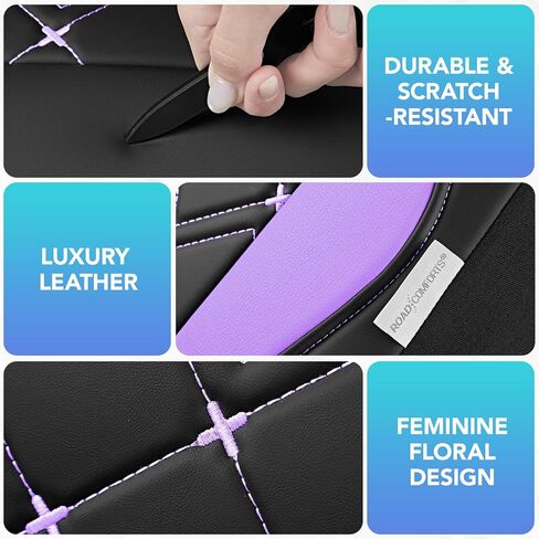 Road Comforts Seat Covers, Premium Leather Car Seat Covers Full Set for Women Girls,Airbag Compatible, Automotive Seat Covers Universal Fit Most Cars,Vans,Truck,SUV in Saudi Arabia