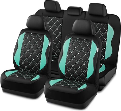 Road Comforts Seat Covers, Premium Leather Car Seat Covers Full Set for Women Girls,Airbag Compatible, Automotive Seat Covers Universal Fit Most Cars,Vans,Truck,SUV in Saudi Arabia