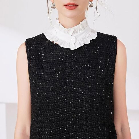 Detachable False Collar Girls Vintage Clothes Choker for Shirt or Dress Ruffled Lapel Shawl for Lady Girl Choker in Saudi Arabia