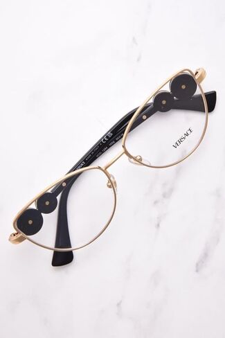 VERSACE VE1284-1002 Eyeglass Frame GOLD w/DEMO LENS 55mm in Saudi Arabia