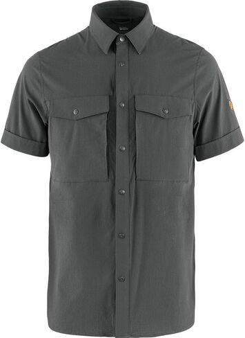 Fjällräven Abisko Trekking Short-Sleeve Shirt - Men's, Dark Grey, XL in Saudi Arabia
