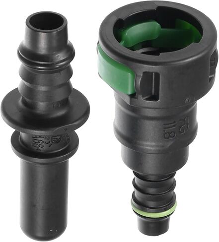 Car Fuel Line Hose Quick Release Connector Kit Straight 11.8mm SAE to 5/16" 8mm Disconnect Hose Plastic Green in Saudi Arabia