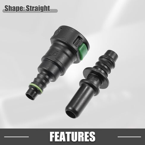 Car Fuel Line Hose Quick Release Connector Kit Straight 11.8mm SAE to 5/16" 8mm Disconnect Hose Plastic Green in Saudi Arabia