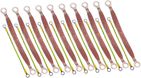 Zerodeko 20pcs Copper Ground Strap Kit for Automotive Engine Ground Wire with Terminal Plugs Durable Copper Construction for Efficient Electrical Systems in Saudi Arabia