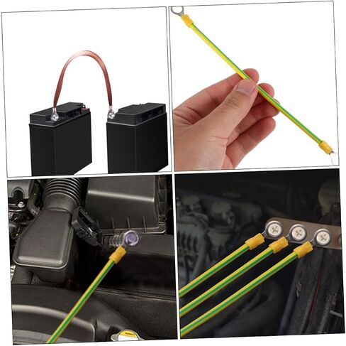 Zerodeko 20pcs Copper Ground Strap Kit for Automotive Engine Ground Wire with Terminal Plugs Durable Copper Construction for Efficient Electrical Systems in Saudi Arabia