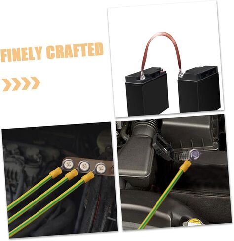 Zerodeko 20pcs Copper Ground Strap Kit for Automotive Engine Ground Wire with Terminal Plugs Durable Copper Construction for Efficient Electrical Systems in Saudi Arabia
