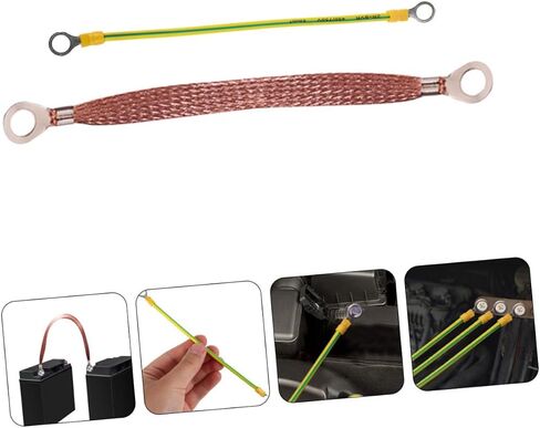 Zerodeko 20pcs Copper Ground Strap Kit for Automotive Engine Ground Wire with Terminal Plugs Durable Copper Construction for Efficient Electrical Systems in Saudi Arabia