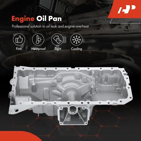 A-Premium Engine Oil Pan Sump with Drain Plug & Gasket Compatible with BMW X5 2011-2013, X6 2011-2014, 3.0L 4.4L in Saudi Arabia