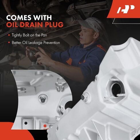 A-Premium Engine Oil Pan Sump with Drain Plug & Gasket Compatible with BMW X5 2011-2013, X6 2011-2014, 3.0L 4.4L in Saudi Arabia