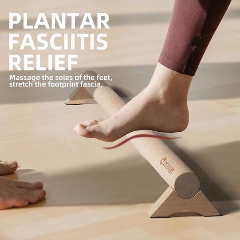 Versatile 40 Inch Beech Wood Balance Beam for Plantar Fasciitis, Heel spur at Home - Enhance Balance, Ankle Foot Strength, Flexibility for All Ages in Saudi Arabia
