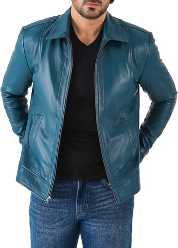 Jild Classic Shirt Twlar Leather Jacket Men - John Wick Style Lambbskin Mens Jacket Jacket in Saudi Arabia