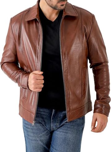 Jild Classic Shirt Twlar Leather Jacket Men - John Wick Style Lambbskin Mens Jacket Jacket in Kuwait