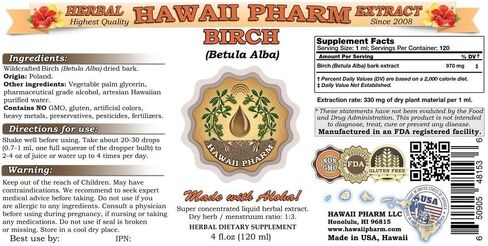 Hawaii Pharm Birch (Betula Alba) Liquid Extract 2 Oz in Saudi Arabia