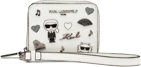محفظة جاكلين Slg للنساء من KARL LAGERFELD Paris، أخضر زيتوني، مقاس واحد in Kuwait