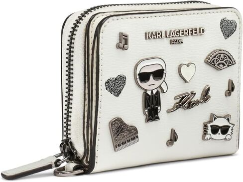 محفظة جاكلين Slg للنساء من KARL LAGERFELD Paris، أخضر زيتوني، مقاس واحد in Kuwait