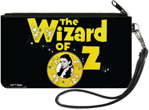 أفلام محفظة ، قابض Zip ، ساحر Oz Dorothy Pose Black Yellow White ، Canvas in Saudi Arabia