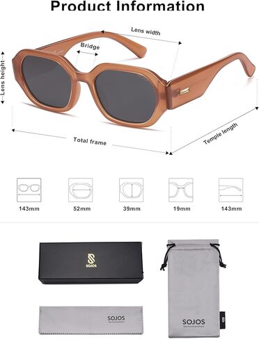 SOJOS Polarized Sunglasses For Women Retro Rectangle Womens Sun Glasses Trendy Narrow Square 90s Shades SJ2232 in Kuwait