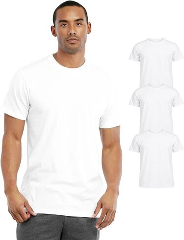 قمصان قطنية للرجال 3Pack ، القمصان الأساسية T Shirts Short Classic Fit Multipack Mens Basic Tees in Kuwait