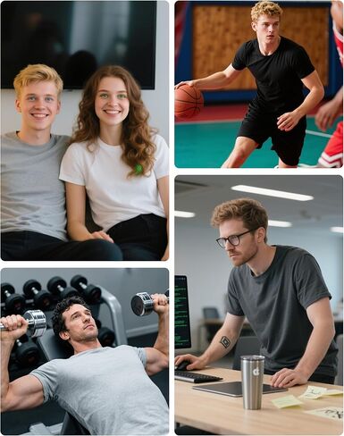 Cotton T-Shirts for Men 3Pack, Mens Basic T Shirts Short Sleeve Classic Fit Multipack Mens Basic Tees in Kuwait