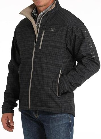 Cinch Men's Plaid Print Bonded Zip Softshell Jacket - MWJ1583007 Medium in Saudi Arabia
