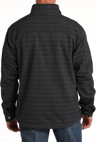 Cinch Men's Plaid Print Bonded Zip Softshell Jacket - MWJ1583007 Medium in Saudi Arabia