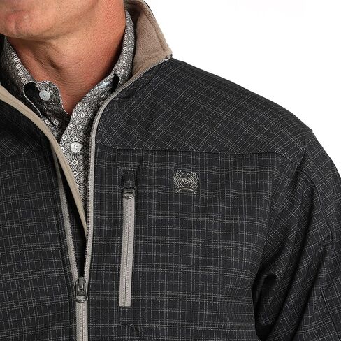 Cinch Men's Plaid Print Bonded Zip Softshell Jacket - MWJ1583007 Medium in Saudi Arabia