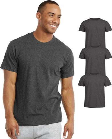 قمصان قطنية للرجال 3Pack ، القمصان الأساسية T Shirts Short Classic Fit Multipack Mens Basic Tees in Kuwait