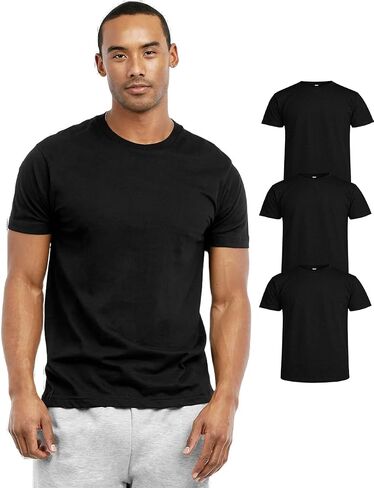 قمصان قطنية للرجال 3Pack ، القمصان الأساسية T Shirts Short Classic Fit Multipack Mens Basic Tees in Kuwait