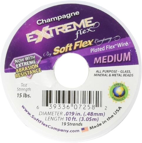 Soft Flex Extreme Flex Wire 19 Strand 48 mm x 10 Ft - Tarnish Resistant Jewelry Wire in Saudi Arabia