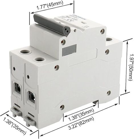 Baomain Miniature Circuit Breaker 2 Pole DZ47-63 C40 AC 230V 40Amp 400V DIN Rail Mounting MCB 2P (40 Amp) in Saudi Arabia
