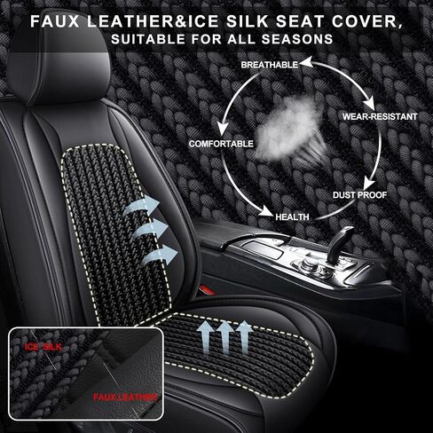 TTX LIGHTING Seat Covers Fit for VW/Volkswagen Passat 1999-2022 Full Set Car Seat Covers Waterproof Faux Leather Automotive Seat Protectors Cushion with Airbag Compatible(5 Seat,Beige) in Kuwait