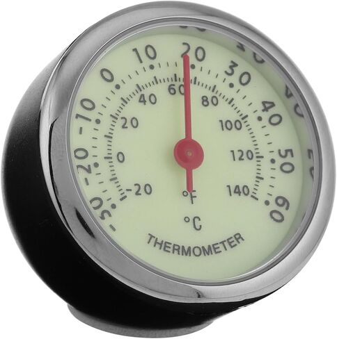 Car Window Thermometer Luminous Car Temperature Gauge Self Adhesive Automotive Thermometer for Outdoor Use Continuous Temperature Updates Compact Design Easy Installation in Saudi Arabia